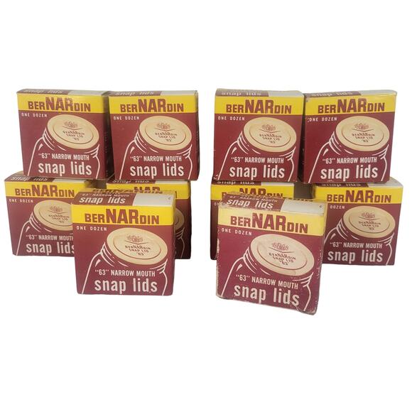 Bernardin Narrow Mouth Snap Lids , Vintage 10 Boxes, Read Condition - Picture 8 of 13
